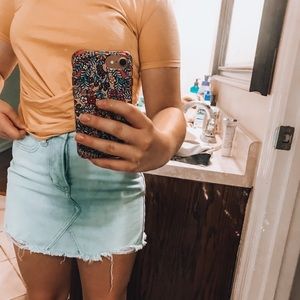 bright yellow crop top